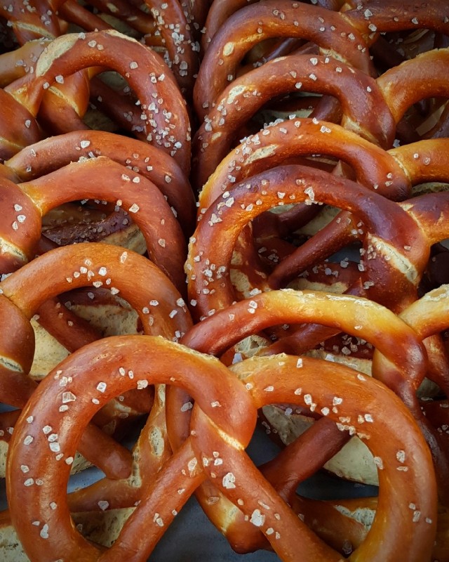 Homemade German Pretzels from Prezelation a food vendor at On the Fly River Festival in Gore Southland 